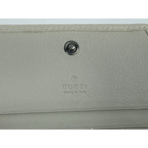 GUCCI Sakai Be Green Calfskin Diagonal Stitched Blondie Card Case Wallet - Picture 10 of 16